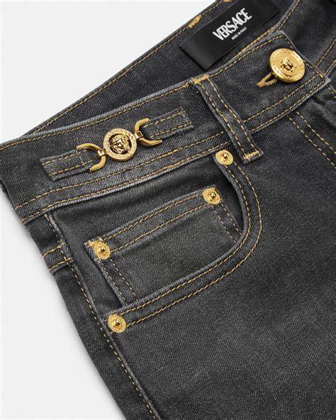 versace vintage logomania skinny jeans|VERSACE.